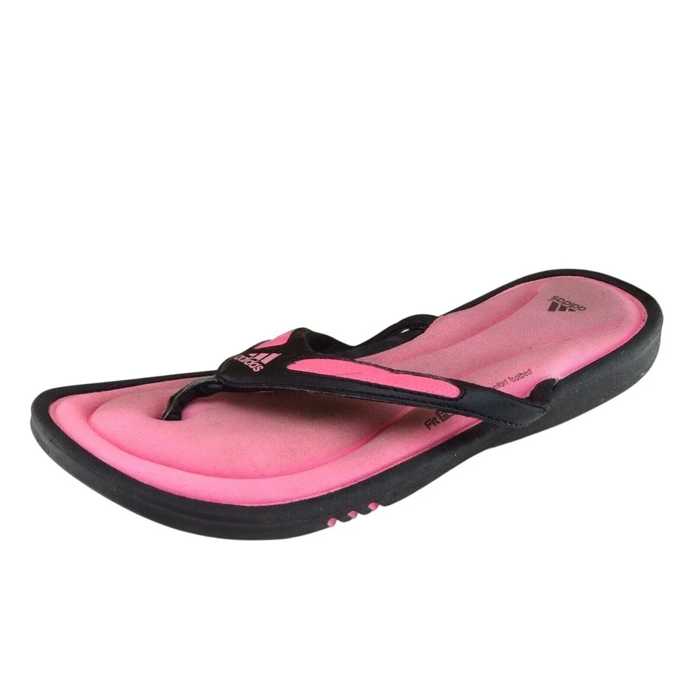 adidas Youth Girls Shoes Size 6 M Black Flip Flop Synthetic‎